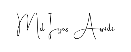 Looking for an artistic signature for Md Ilyas Afridi? The Andilay-7BmLP calligraphy style gives a sophisticated flow suitable for business cards and emails. Md Ilyas Afridi signature style 4 images and pictures png