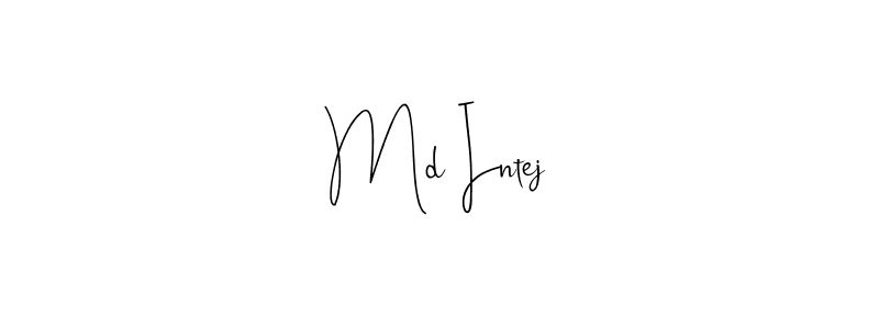 It looks lik you need a new signature style for name Md Intej. Design unique handwritten (Andilay-7BmLP) signature with our free signature maker in just a few clicks. Md Intej signature style 4 images and pictures png