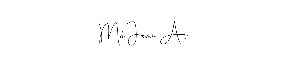 Use a signature maker to create a handwritten signature online. With this signature software, you can design (Andilay-7BmLP) your own signature for name Md Jahid Ali. Md Jahid Ali signature style 4 images and pictures png