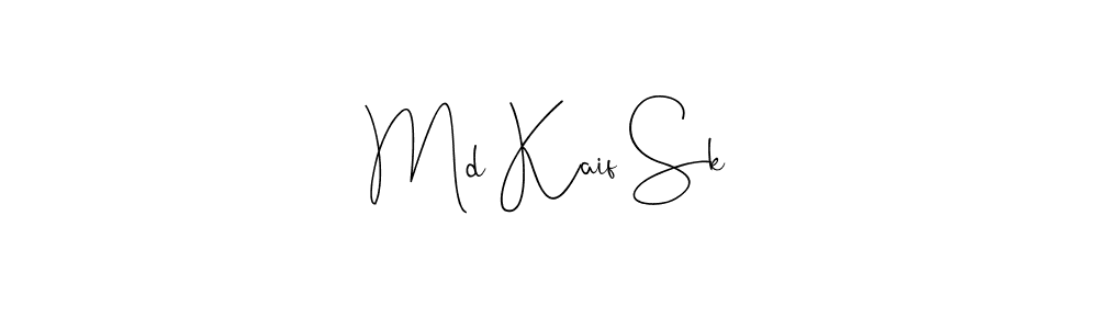 How to make Md Kaif Sk signature? Andilay-7BmLP is a professional autograph style. Create handwritten signature for Md Kaif Sk name. Md Kaif Sk signature style 4 images and pictures png