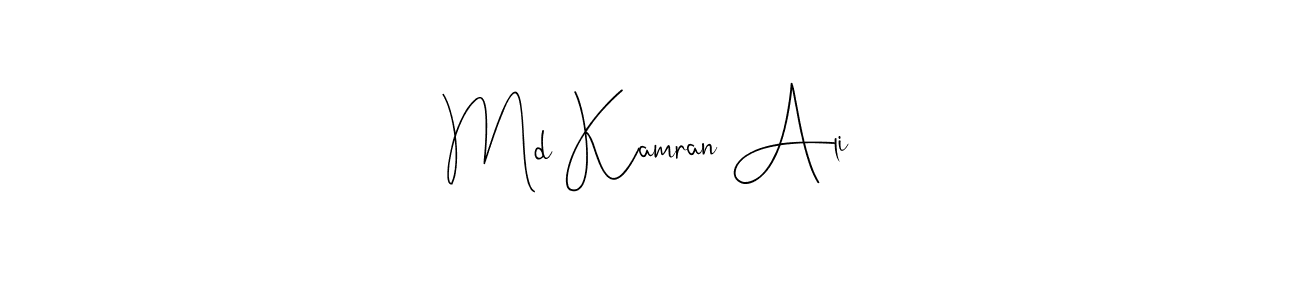 Make a beautiful signature design for name Md Kamran Ali. With this signature (Andilay-7BmLP) style, you can create a handwritten signature for free. Md Kamran Ali signature style 4 images and pictures png