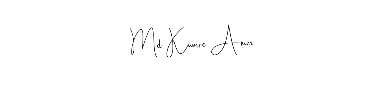 if you are searching for the best signature style for your name Md Kamre Alam. so please give up your signature search. here we have designed multiple signature styles  using Andilay-7BmLP. Md Kamre Alam signature style 4 images and pictures png