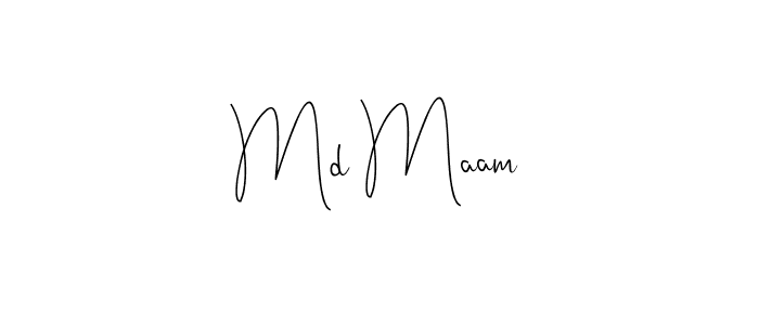 Md Maam stylish signature style. Best Handwritten Sign (Andilay-7BmLP) for my name. Handwritten Signature Collection Ideas for my name Md Maam. Md Maam signature style 4 images and pictures png