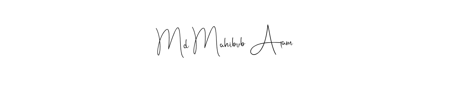 Andilay-7BmLP is a professional signature style that is perfect for those who want to add a touch of class to their signature. It is also a great choice for those who want to make their signature more unique. Get Md Mahibub Alam name to fancy signature for free. Md Mahibub Alam signature style 4 images and pictures png