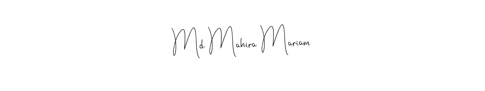 Here are the top 10 professional signature styles for the name Md Mahira Mariam. These are the best autograph styles you can use for your name. Md Mahira Mariam signature style 4 images and pictures png