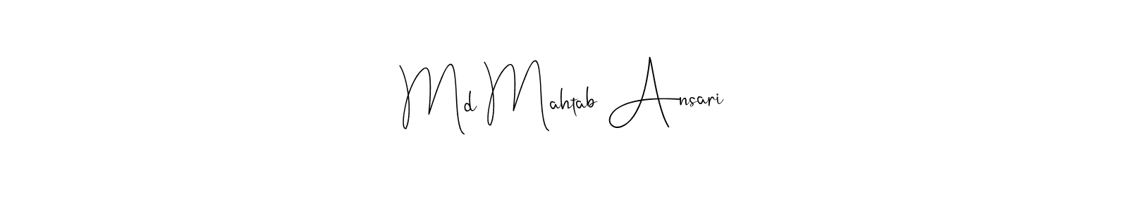 Create a beautiful signature design for name Md Mahtab Ansari. With this signature (Andilay-7BmLP) fonts, you can make a handwritten signature for free. Md Mahtab Ansari signature style 4 images and pictures png