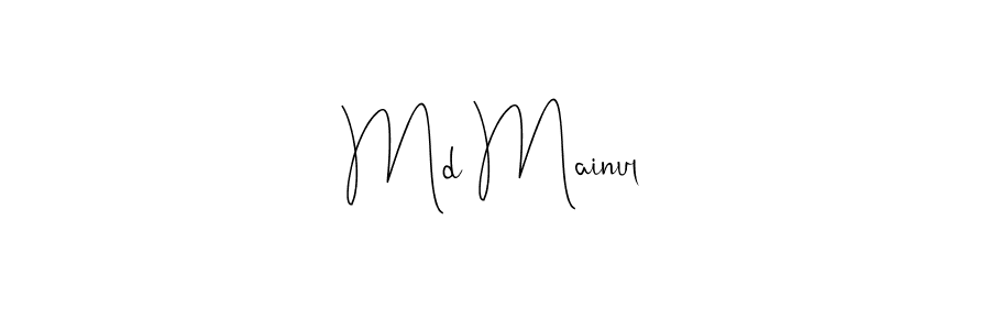 Also we have Md Mainul name is the best signature style. Create professional handwritten signature collection using Andilay-7BmLP autograph style. Md Mainul signature style 4 images and pictures png