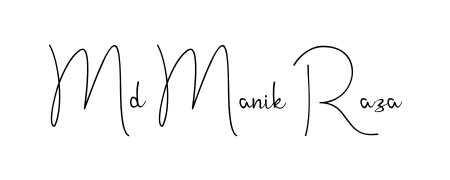 Give your name Md Manik Raza an exquisite flair with the Andilay-7BmLP script font. Ideal for contracts, resumes, and formal letterheads. Md Manik Raza signature style 4 images and pictures png
