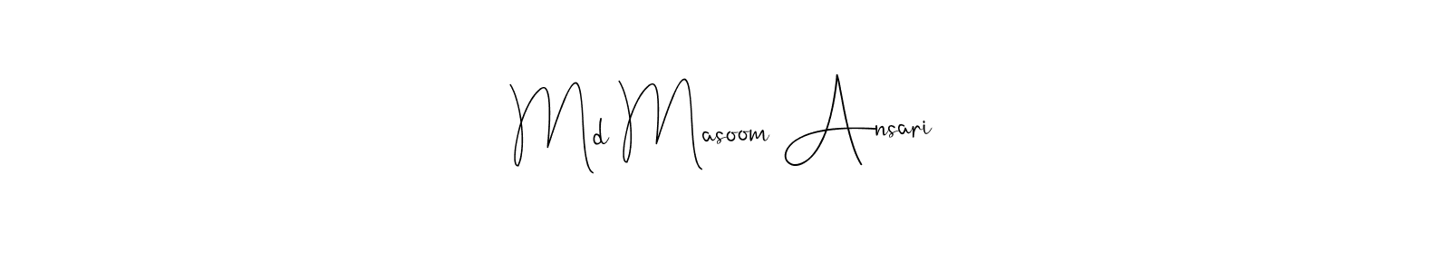 You can use this online signature creator to create a handwritten signature for the name Md Masoom Ansari. This is the best online autograph maker. Md Masoom Ansari signature style 4 images and pictures png