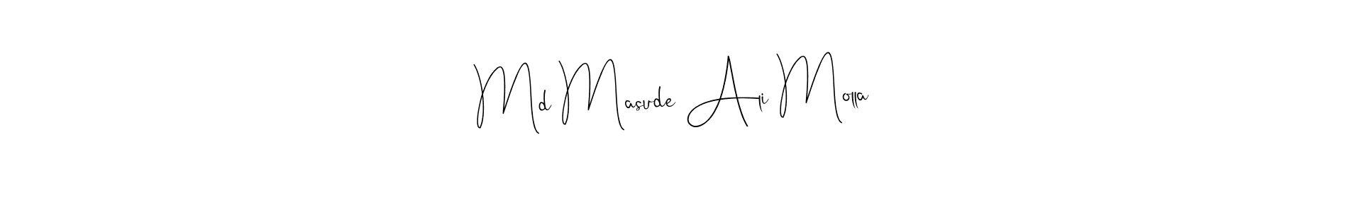Md Masude Ali Molla stylish signature style. Best Handwritten Sign (Andilay-7BmLP) for my name. Handwritten Signature Collection Ideas for my name Md Masude Ali Molla. Md Masude Ali Molla signature style 4 images and pictures png
