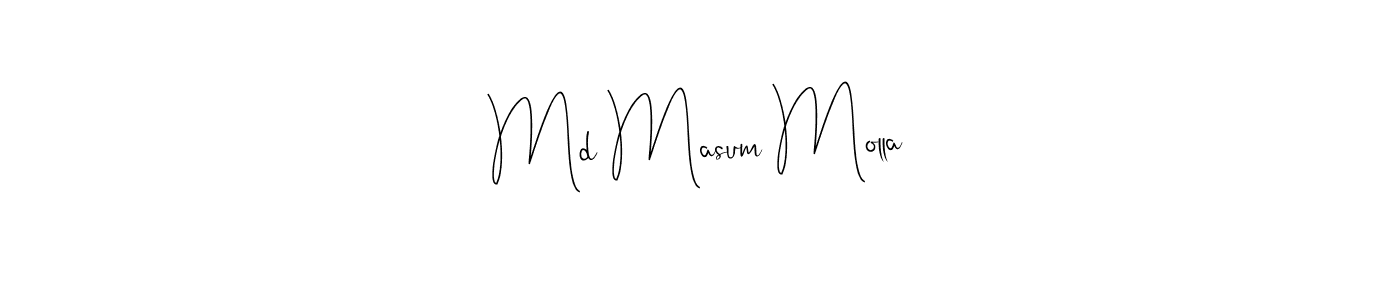 How to make Md Masum Molla signature? Andilay-7BmLP is a professional autograph style. Create handwritten signature for Md Masum Molla name. Md Masum Molla signature style 4 images and pictures png