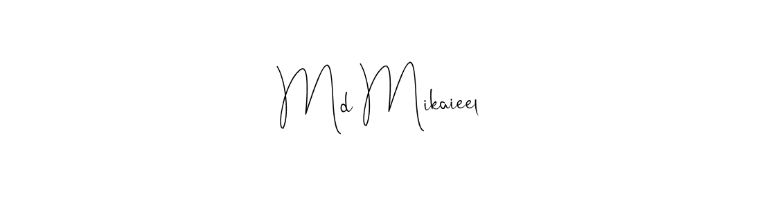 Create a beautiful signature design for name Md Mikaieel. With this signature (Andilay-7BmLP) fonts, you can make a handwritten signature for free. Md Mikaieel signature style 4 images and pictures png