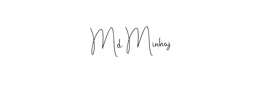 Create a beautiful signature design for name Md Minhaj. With this signature (Andilay-7BmLP) fonts, you can make a handwritten signature for free. Md Minhaj signature style 4 images and pictures png