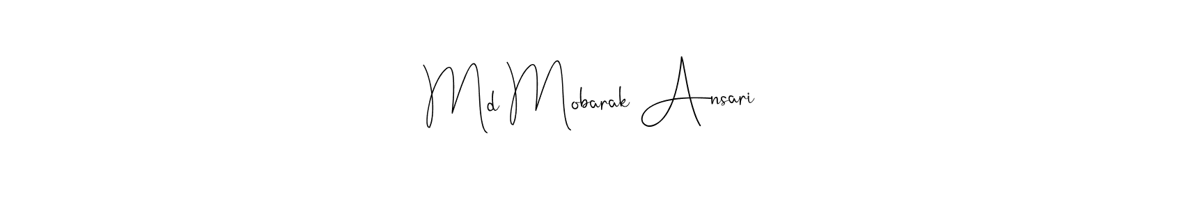 Design your own signature with our free online signature maker. With this signature software, you can create a handwritten (Andilay-7BmLP) signature for name Md Mobarak Ansari. Md Mobarak Ansari signature style 4 images and pictures png