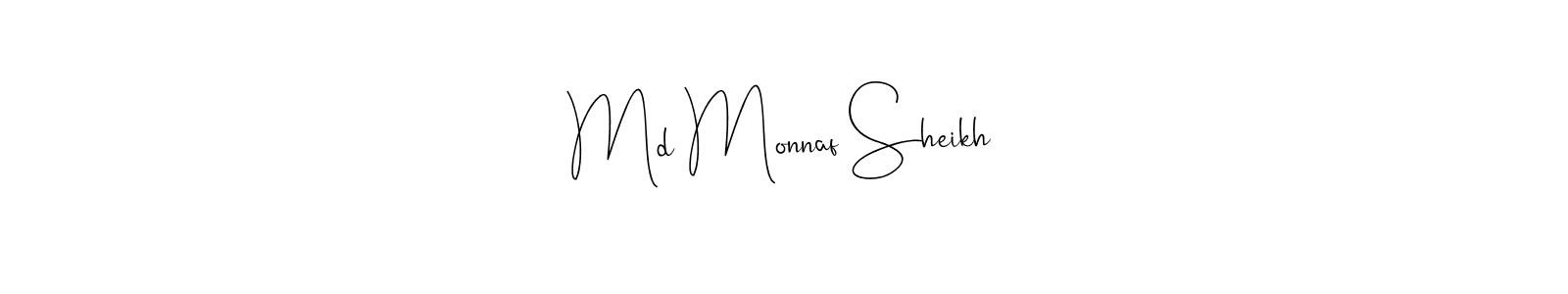 Create a beautiful signature design for name Md Monnaf Sheikh. With this signature (Andilay-7BmLP) fonts, you can make a handwritten signature for free. Md Monnaf Sheikh signature style 4 images and pictures png