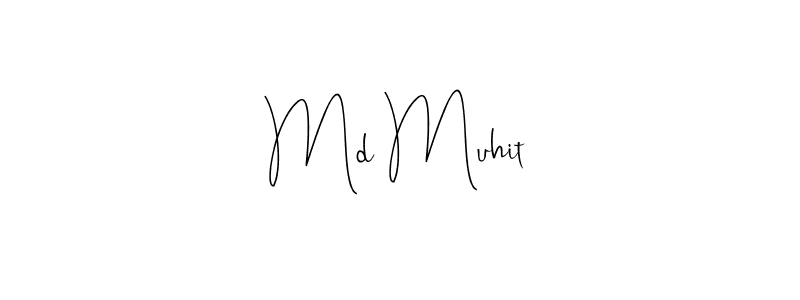 Use a signature maker to create a handwritten signature online. With this signature software, you can design (Andilay-7BmLP) your own signature for name Md Muhit. Md Muhit signature style 4 images and pictures png