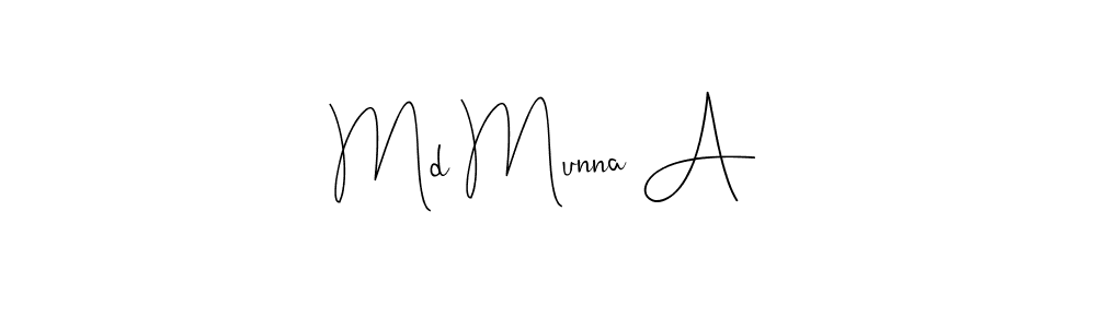 You should practise on your own different ways (Andilay-7BmLP) to write your name (Md Munna A) in signature. don't let someone else do it for you. Md Munna A signature style 4 images and pictures png