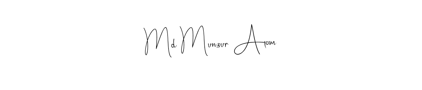 Create a beautiful signature design for name Md Munzur Alom. With this signature (Andilay-7BmLP) fonts, you can make a handwritten signature for free. Md Munzur Alom signature style 4 images and pictures png