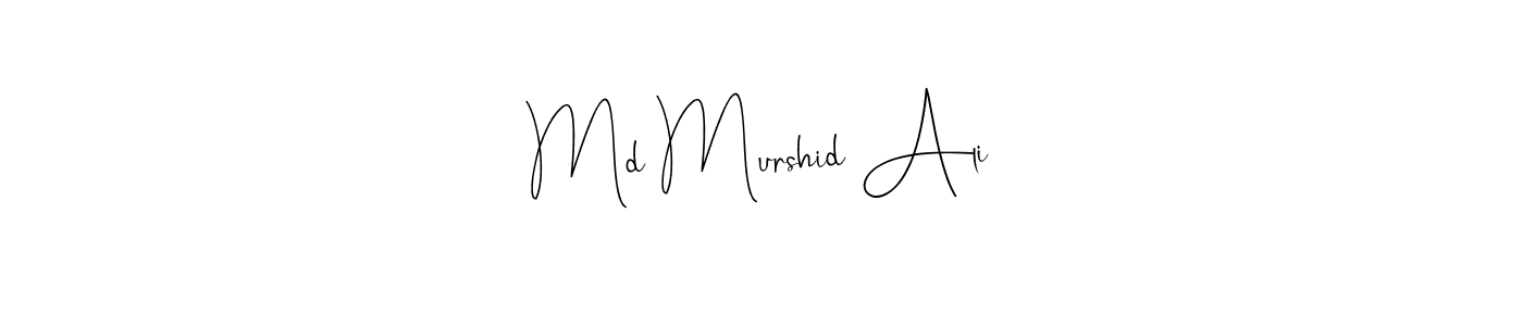 Andilay-7BmLP is a professional signature style that is perfect for those who want to add a touch of class to their signature. It is also a great choice for those who want to make their signature more unique. Get Md Murshid Ali name to fancy signature for free. Md Murshid Ali signature style 4 images and pictures png