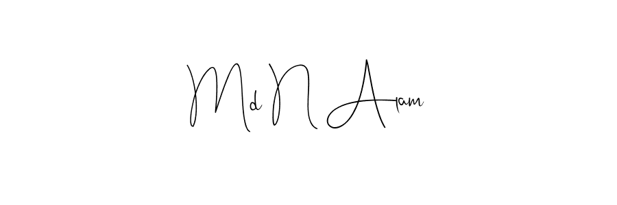 How to make Md N Alam name signature. Use Andilay-7BmLP style for creating short signs online. This is the latest handwritten sign. Md N Alam signature style 4 images and pictures png