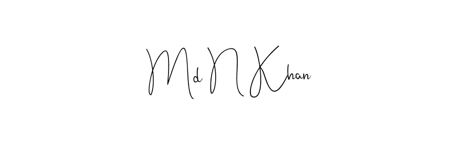 Design your own signature with our free online signature maker. With this signature software, you can create a handwritten (Andilay-7BmLP) signature for name Md N Khan. Md N Khan signature style 4 images and pictures png
