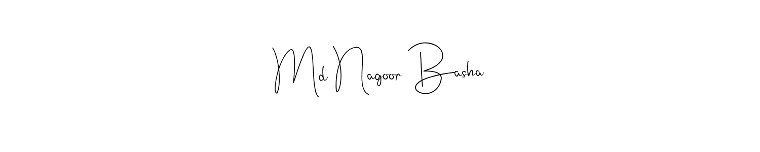 The best way (Andilay-7BmLP) to make a short signature is to pick only two or three words in your name. The name Md Nagoor Basha include a total of six letters. For converting this name. Md Nagoor Basha signature style 4 images and pictures png
