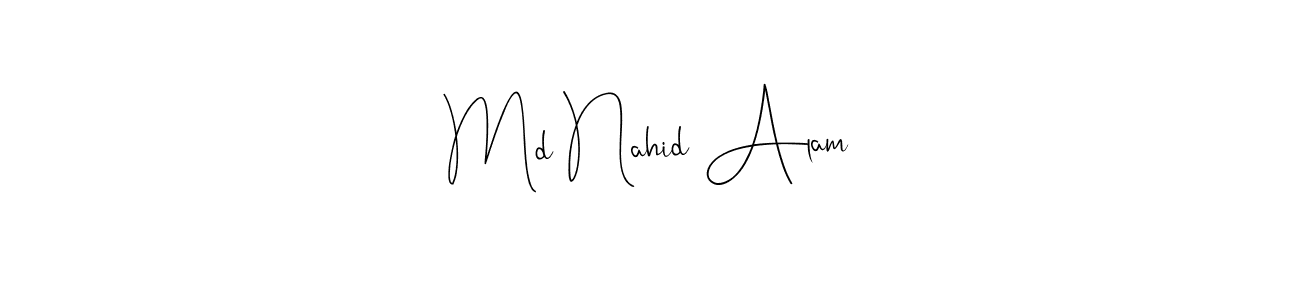 You should practise on your own different ways (Andilay-7BmLP) to write your name (Md Nahid Alam) in signature. don't let someone else do it for you. Md Nahid Alam signature style 4 images and pictures png