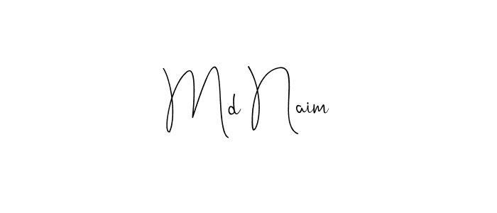 Use a signature maker to create a handwritten signature online. With this signature software, you can design (Andilay-7BmLP) your own signature for name Md Naim. Md Naim signature style 4 images and pictures png