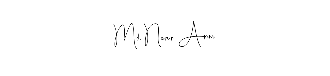 Design your own signature with our free online signature maker. With this signature software, you can create a handwritten (Andilay-7BmLP) signature for name Md Nasar Alam. Md Nasar Alam signature style 4 images and pictures png