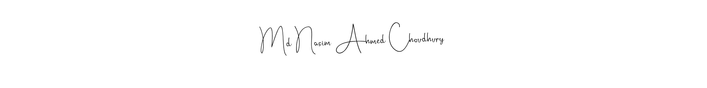 You can use this online signature creator to create a handwritten signature for the name Md Nasim Ahmed Choudhury. This is the best online autograph maker. Md Nasim Ahmed Choudhury signature style 4 images and pictures png