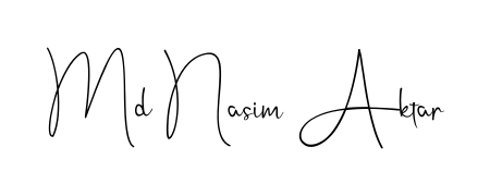 A classic penmanship look for Md Nasim Aktar. The Andilay-7BmLP font brings timeless elegance and confidence to every signed document. Md Nasim Aktar signature style 4 images and pictures png