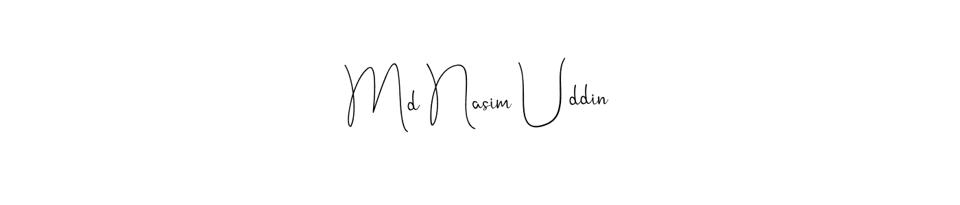 Create a beautiful signature design for name Md Nasim Uddin. With this signature (Andilay-7BmLP) fonts, you can make a handwritten signature for free. Md Nasim Uddin signature style 4 images and pictures png