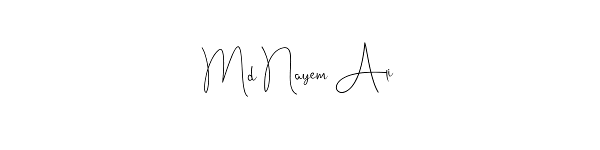 You can use this online signature creator to create a handwritten signature for the name Md Nayem Ali. This is the best online autograph maker. Md Nayem Ali signature style 4 images and pictures png
