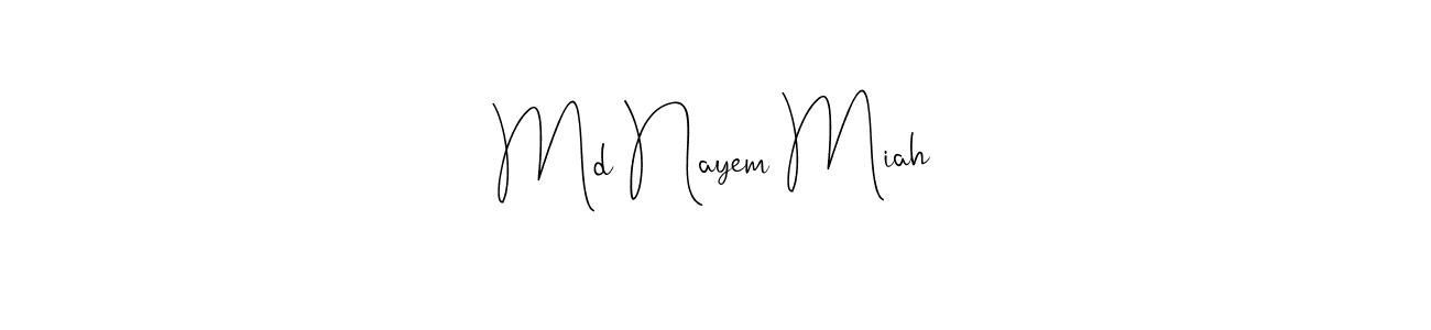 This is the best signature style for the Md Nayem Miah name. Also you like these signature font (Andilay-7BmLP). Mix name signature. Md Nayem Miah signature style 4 images and pictures png