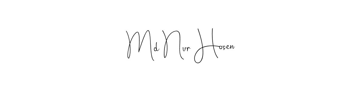 Design your own signature with our free online signature maker. With this signature software, you can create a handwritten (Andilay-7BmLP) signature for name Md Nur Hosen. Md Nur Hosen signature style 4 images and pictures png