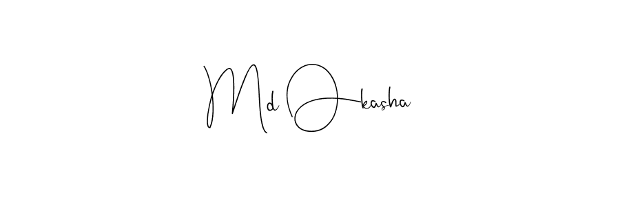 You should practise on your own different ways (Andilay-7BmLP) to write your name (Md Okasha) in signature. don't let someone else do it for you. Md Okasha signature style 4 images and pictures png