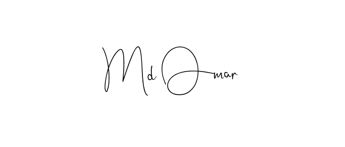 Md Omar stylish signature style. Best Handwritten Sign (Andilay-7BmLP) for my name. Handwritten Signature Collection Ideas for my name Md Omar. Md Omar signature style 4 images and pictures png