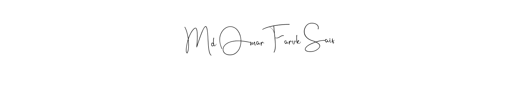 Also You can easily find your signature by using the search form. We will create Md Omar Faruk Saif name handwritten signature images for you free of cost using Andilay-7BmLP sign style. Md Omar Faruk Saif signature style 4 images and pictures png