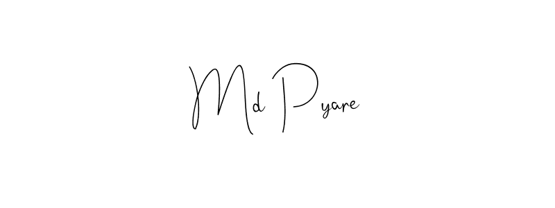 Also You can easily find your signature by using the search form. We will create Md Pyare name handwritten signature images for you free of cost using Andilay-7BmLP sign style. Md Pyare signature style 4 images and pictures png