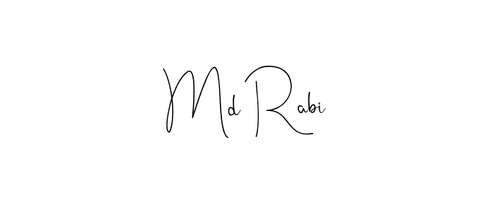 Md Rabi stylish signature style. Best Handwritten Sign (Andilay-7BmLP) for my name. Handwritten Signature Collection Ideas for my name Md Rabi. Md Rabi signature style 4 images and pictures png