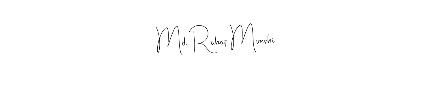 Also we have Md Rahat Munshi name is the best signature style. Create professional handwritten signature collection using Andilay-7BmLP autograph style. Md Rahat Munshi signature style 4 images and pictures png