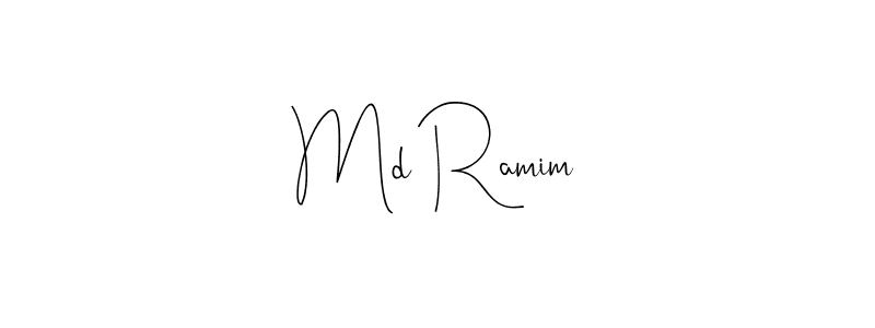 Md Ramim stylish signature style. Best Handwritten Sign (Andilay-7BmLP) for my name. Handwritten Signature Collection Ideas for my name Md Ramim. Md Ramim signature style 4 images and pictures png