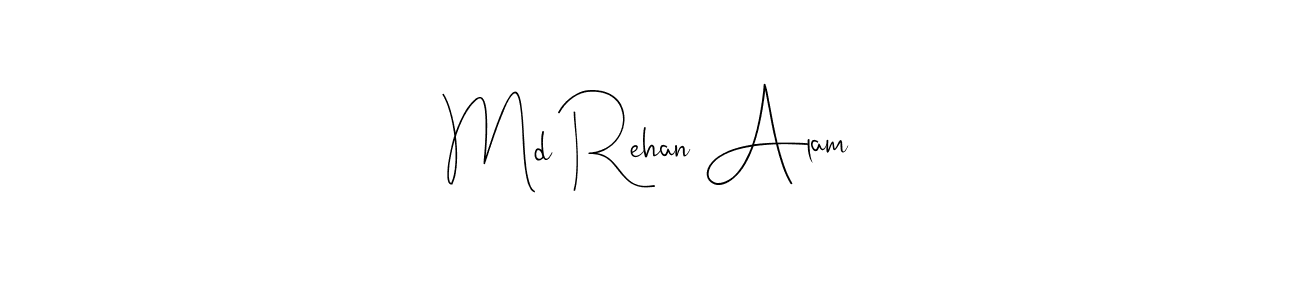 Also we have Md Rehan Alam name is the best signature style. Create professional handwritten signature collection using Andilay-7BmLP autograph style. Md Rehan Alam signature style 4 images and pictures png