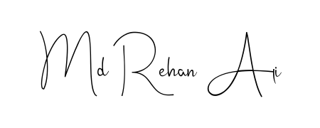 The best way (Andilay-7BmLP) to make a short signature is to pick only two or three words in your name. For converting this name Md Rehan Ali. Md Rehan Ali signature style 4 images and pictures png