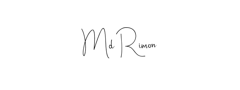 Make a beautiful signature design for name Md Rimon. With this signature (Andilay-7BmLP) style, you can create a handwritten signature for free. Md Rimon signature style 4 images and pictures png