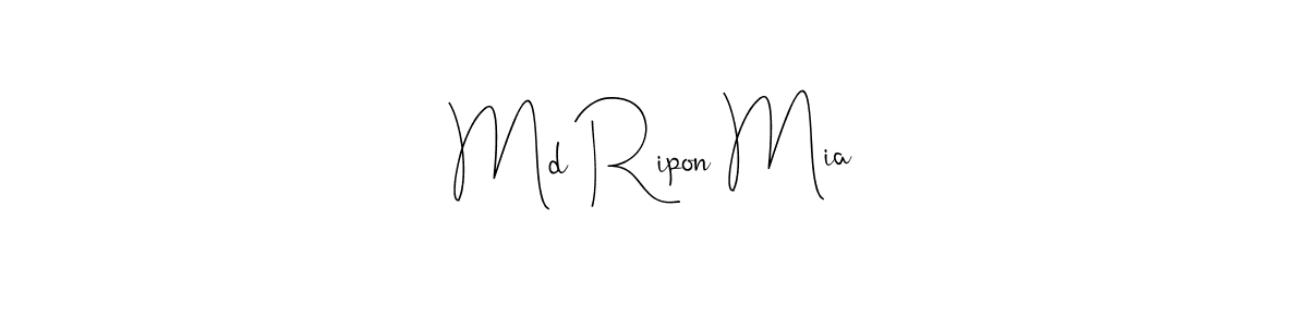 You should practise on your own different ways (Andilay-7BmLP) to write your name (Md Ripon Mia) in signature. don't let someone else do it for you. Md Ripon Mia signature style 4 images and pictures png