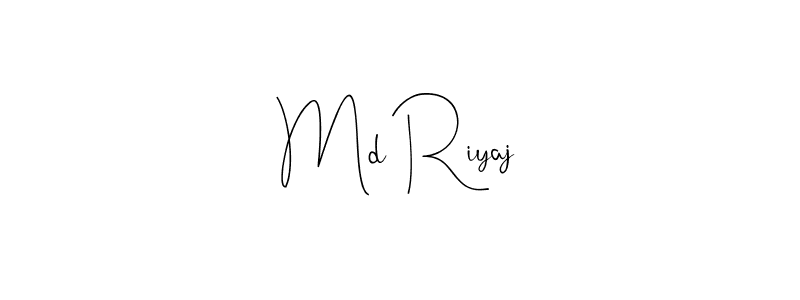 Design your own signature with our free online signature maker. With this signature software, you can create a handwritten (Andilay-7BmLP) signature for name Md Riyaj. Md Riyaj signature style 4 images and pictures png