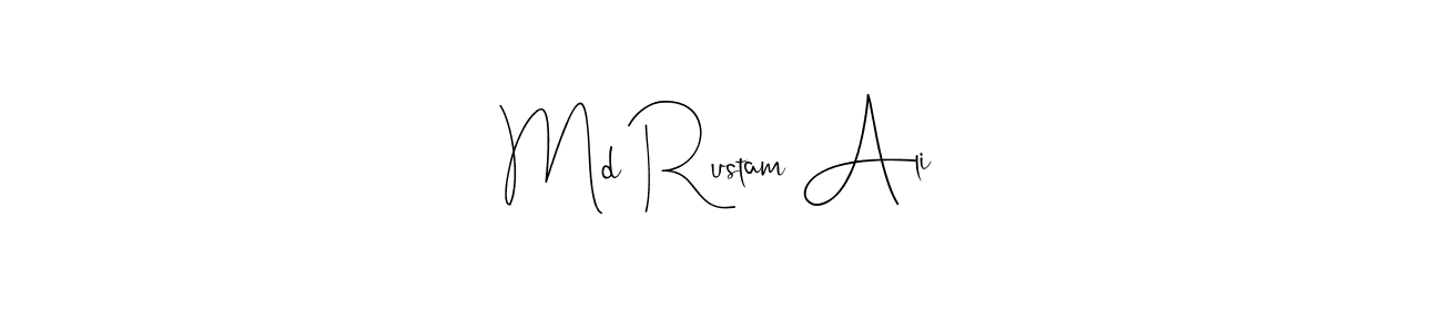 Md Rustam Ali stylish signature style. Best Handwritten Sign (Andilay-7BmLP) for my name. Handwritten Signature Collection Ideas for my name Md Rustam Ali. Md Rustam Ali signature style 4 images and pictures png