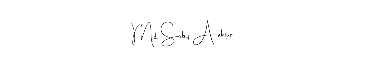 Also You can easily find your signature by using the search form. We will create Md Sabil Akhtar name handwritten signature images for you free of cost using Andilay-7BmLP sign style. Md Sabil Akhtar signature style 4 images and pictures png