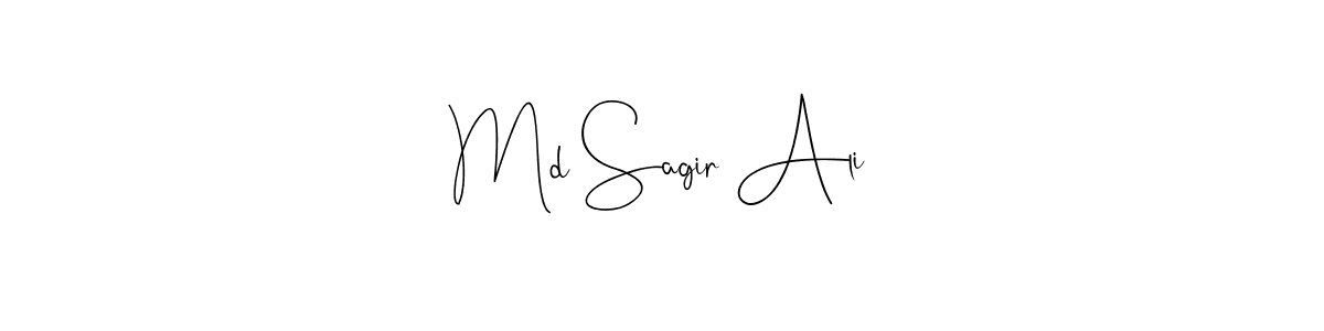 Make a beautiful signature design for name Md Sagir Ali. With this signature (Andilay-7BmLP) style, you can create a handwritten signature for free. Md Sagir Ali signature style 4 images and pictures png